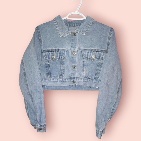 Medium Y2K Cropped Denim Jacket - Picture 1 of 2